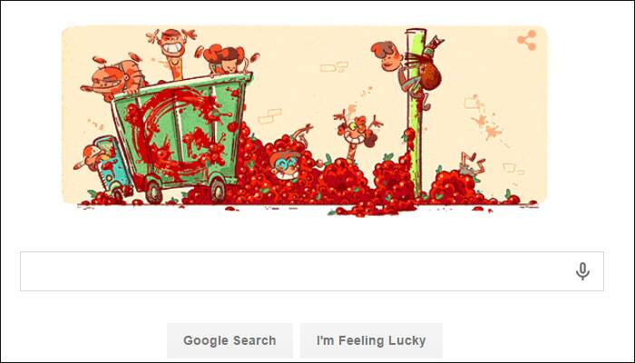 La Tomatina: Google doodle marks 70th anniversary of Spanish tomato-throwing festival