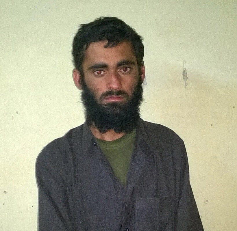 Pakistani terrorist Sajjad Ahmad alias Javed Ahmed who was captured alive by the army in an encounter in Rafiabad area of Baramulla district.