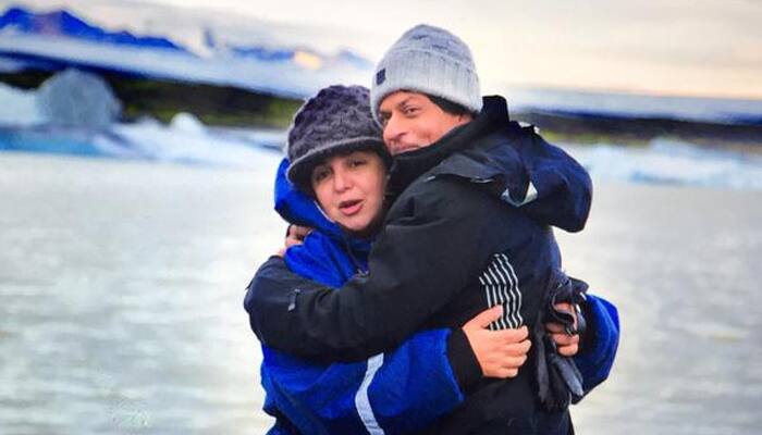 &#039;Dilwale&#039;: Farah and Shah Rukh beat Iceland cold with warm hugs!