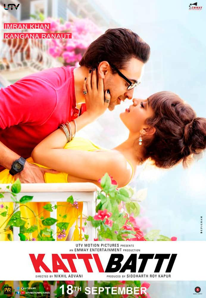 UTV Motion Pictures :- Let’s celebrate the season for lip to lip kissiyaan! Presenting the brand new poster for #KattiBatti! -twitter