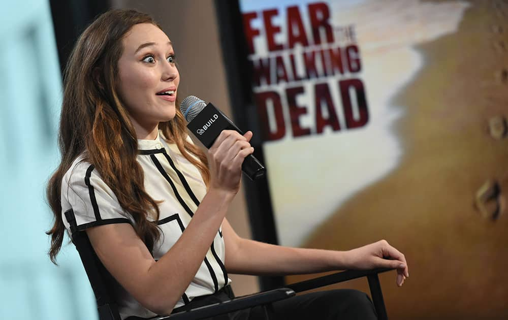 Actress Alycia Debnam-Carey participates in AOL's BUILD Speaker Series to discuss the new television series, 