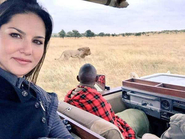 Just Another day on Masai Mara! Insanity!!! Last game drive today. Sad to leave! - Twitter@SunnyLeone