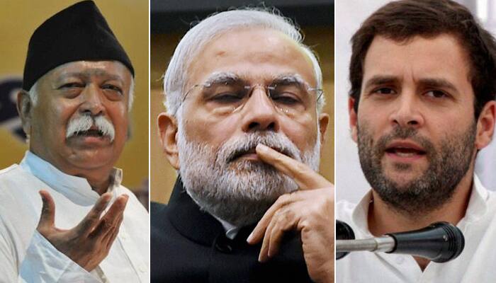 RSS denies &#039;remote controlling&#039; Modi govt; Rahul calls it &#039;intolerant non-state actor&#039;