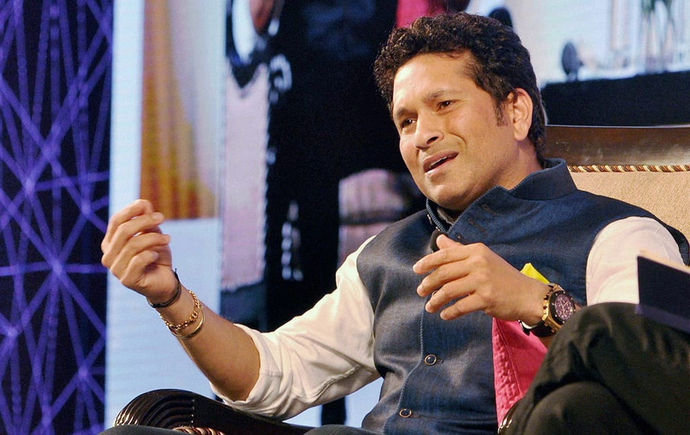 Former cricketer Sachin Tendulkar speaking during the International Advertising Association silver jubilee summit at Kochi.