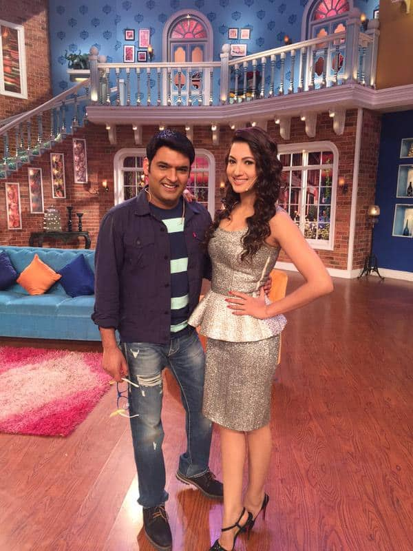 Finally I had d honor of being ond most entertainin show#CNWK wid d talented @KapilSharmaK9.thnk u my @preeti_simoes. Twitter@GAUAHAR_KHAN