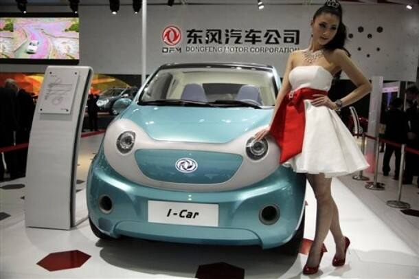 The all-electric I-Car, a concept car debuted at the show