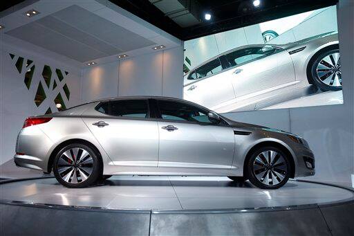 The new 2011 KIA Optima at the show 