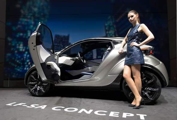 The Lexus City Car Concept is on display during the second press day at the Geneva International Motor Show in Geneva, Switzerland Wednesday March 4, 2015.