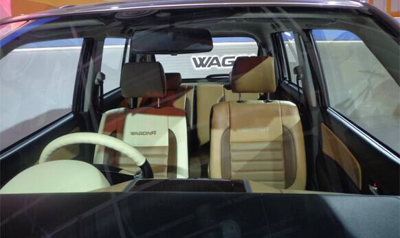 Maruti WagonR Xrest interiors at the Auto Expo 2014.