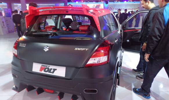 Maruti Swift Volt at the Auto Expo 2014.