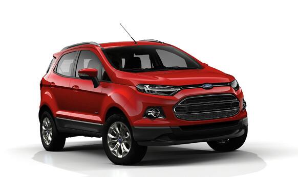 Ford Ecosport  Launch Date (expected): April – June  Price (expected): Rs 8 lakh  Ford Ecosport is an SUV with an attractive price tag. The American car maker has put a 1 litre turbocharged petrol engine in the Ecosport, making it an affordable and a fuel efficient SUV.