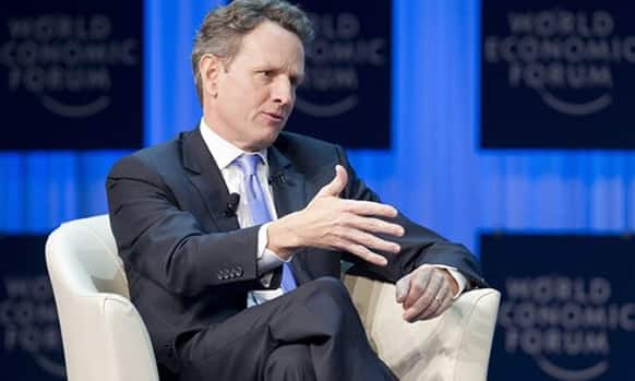 US Secretary of the Treasury Timothy F. Geithner speaks during a plenary session at the 42nd annual meeting of the World Economic Forum, WEF, in Davos.