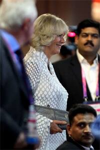 Camilla, Duchess of Cornwall attends the Opening Ceremony.