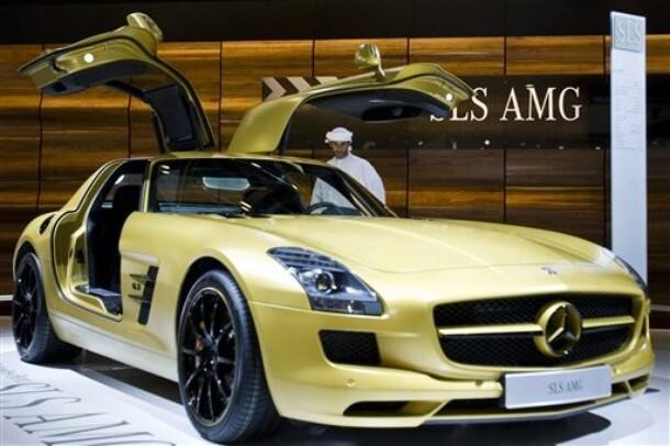 Mercedes-Benz has launched Mercedes SLS AMG car at an event in New Delhi on July 16, 2010 