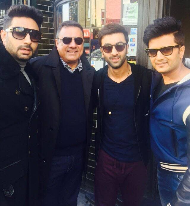 Karan Johar :-Thank you to the #Housefull3 boys!!! Thank you for coming to wish us today!!!  @juniorbachchan @Riteishd @bomanirani  -twitter
