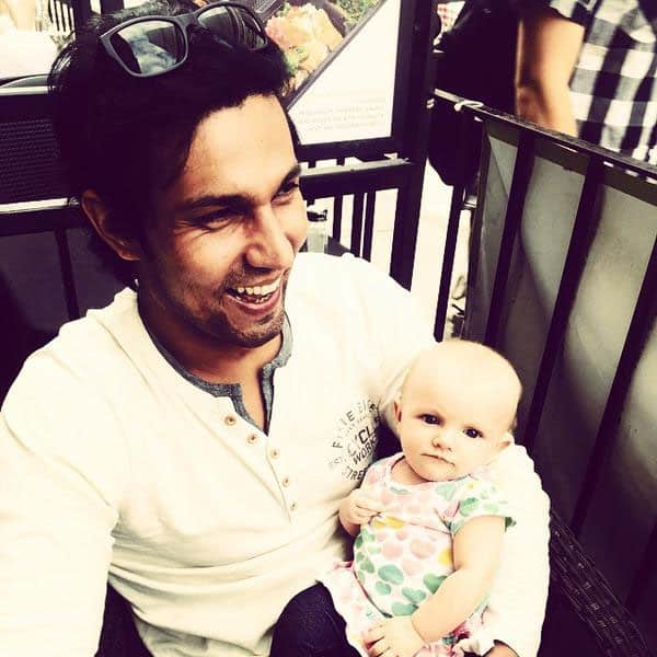 With Rae... She was conceived after one of the parties at my place while shooting #TorontoDiaries #BeebaBoys #TIFF. Twitter@RandeepHooda