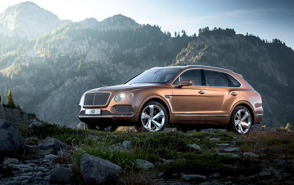 Photo provided by Bentley shows the new Bentley Bentayga. Volkswagen's Bentley luxury SUV will have its world premiere at the Frankfurt, Germany, car fair.