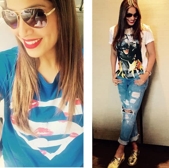 Loving my Super Hero Tee Gifts Now can you give me some super powers too plsssss... - Instagram@bipashabasu