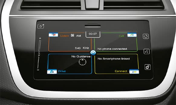 The S-cross comes with smart play infotainment system.