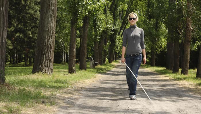 A hearing aid that guides blind walk safely