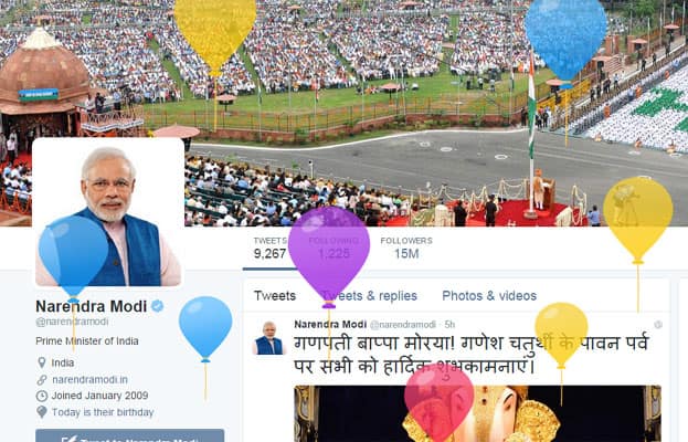 Twitter wishes PM Modi on his 65th birthday!