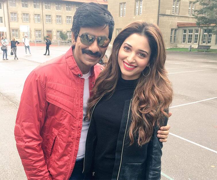 With the one n only #BengalTiger #Raviteja @DirectorSampath Twitter@tamannaahspeaks