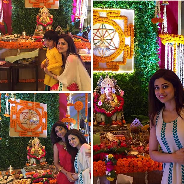 Ganpati Bappa Morya! May Lord Ganesha remove all ur obstacles n bring in lots of peace n happiness. Twitter@ShamitaShetty