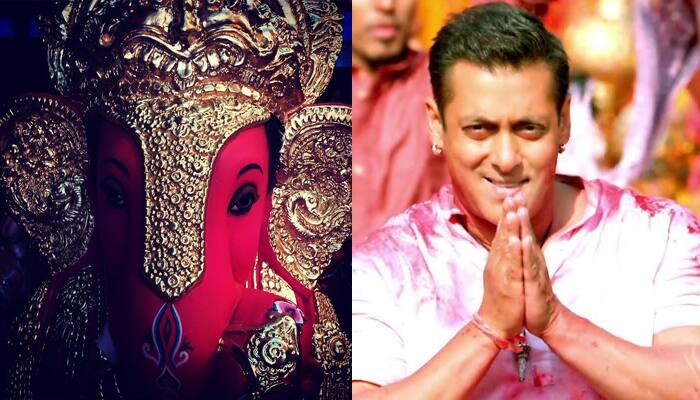 See in pics: Salman Khan dances to dhol beats during Ganpati celebrations