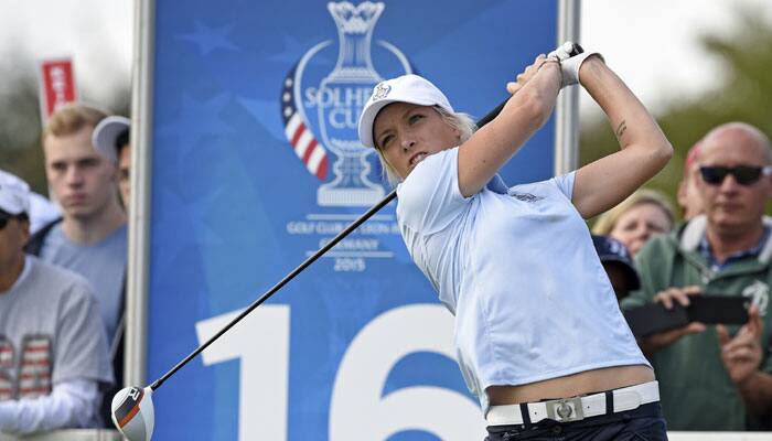 Europe tighten grip on Solheim Cup