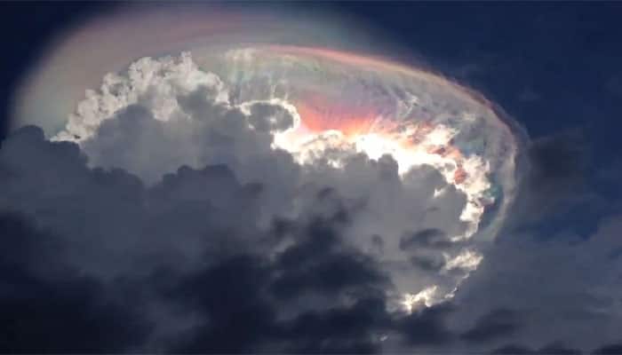 Watch: Rare mysterious &#039;rainbow cloud&#039; formation appears over Costa Rica!