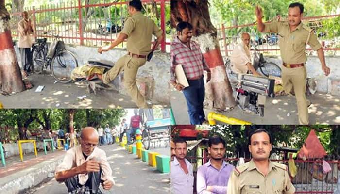 Cop suspended after he smashes typewriter of an elderly man in UP