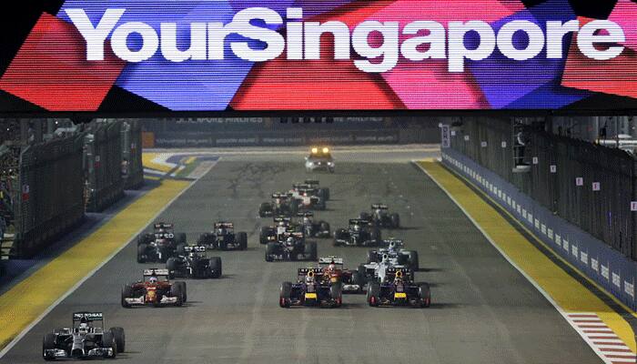 Man on track interrupts Singapore Grand Prix