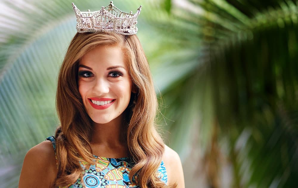 newly-crowned Miss America 2016, Betty Cantrell poses for a portrait in Los Angeles.