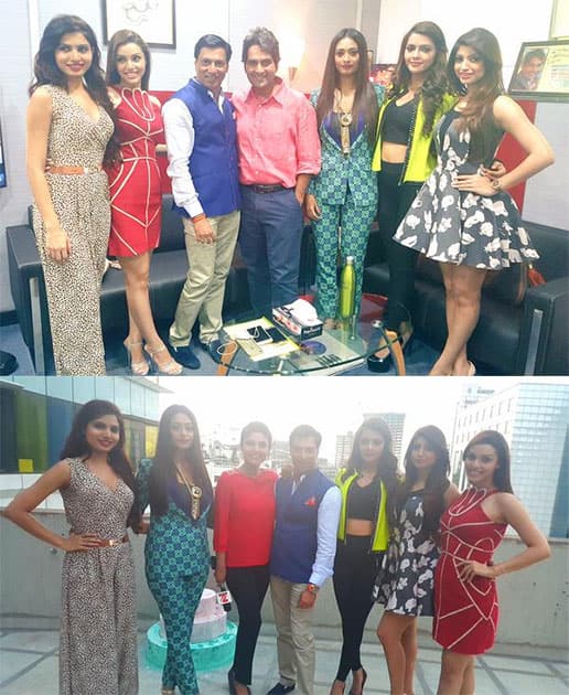 Team @MMCalendarGirls at @ZeeNews in conversation with @aditiawasthi . Thanks @sudhirchaudhary - Twitter@imbhandarkar