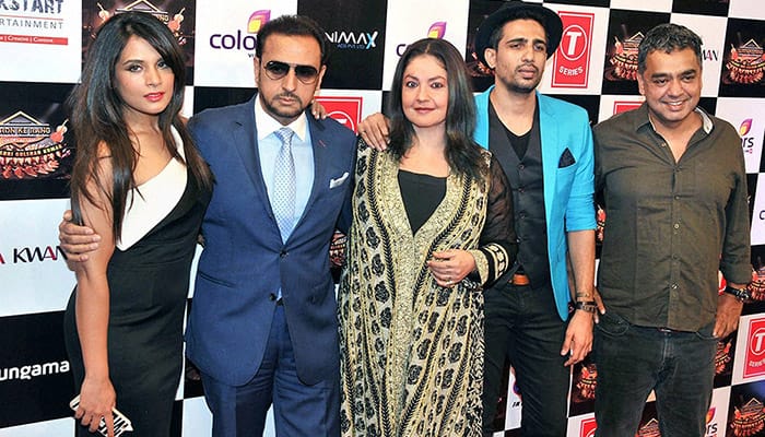 Bollywood actors Pooja Bhatt, Richa Chadda, Gulshan Grover and others during a musical event in Mumbai.
