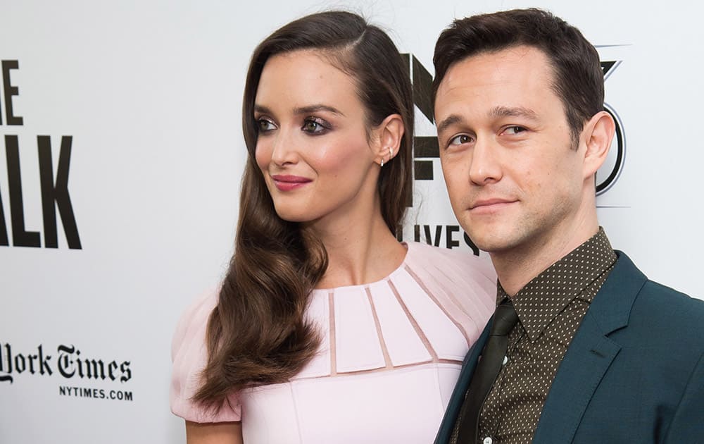 Charlotte Le Bon and Joseph Gordon-Levitt attend the New York Film Festival opening night gala premiere for 'The Walk' at Alice Tully Hall, in New York.