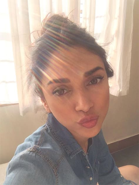 When in doubt... Pout! Preparing for the #gqawards @gqindia. Twitter@aditiraohydari