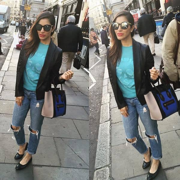 London style! Love Autumn winter fashion & love this city! Full khushi - Twitter@Sophie_Choudry