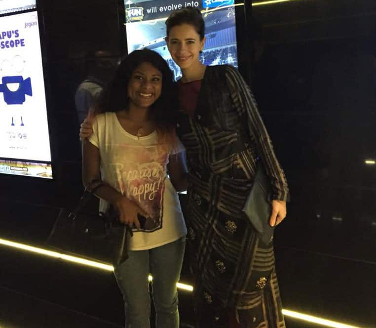 Kalki Koechlin ‏:- Crazy girl got off a flight from Switzerland and came straight for a screening of MWAS. You are amazing @Danabolly -twitter