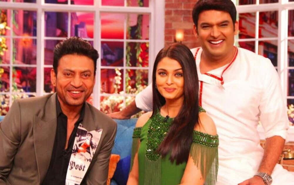 KAPIL :- Watch team jazbaa @irrfan_k Aishwarya rai Bachchan n @_SanjayGupta in comedy nights tonight at 10 pm -twitter