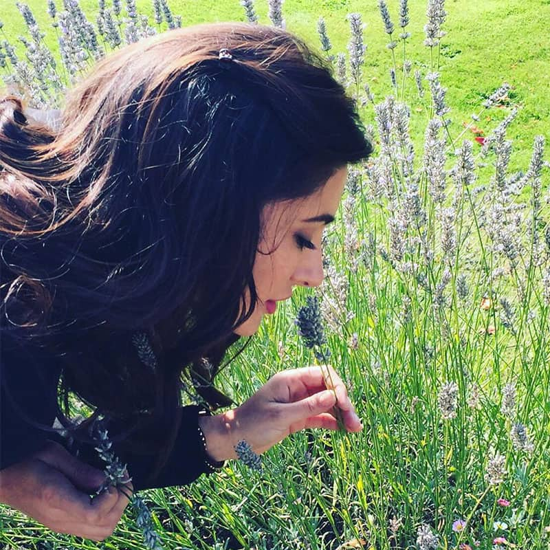 Nargis :- In life we all should stop to smell the roses, if not roses then lavender flowers. Never be too busy…  -instagram