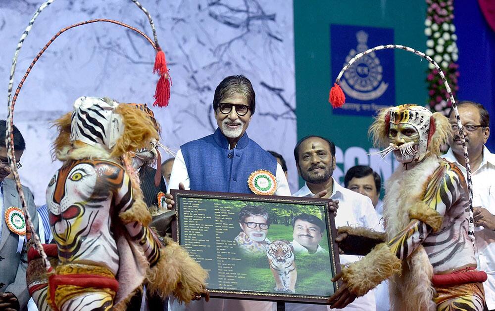 Bollywood actor Amitabh Bachchan during Wild Life Week celebrations at Sanjay Gandhi National Park in Mumbai.