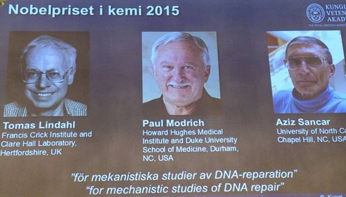 Nobel Prize 2015 in Chemistry: Lindahl, Modrich and Sancar win for DNA study