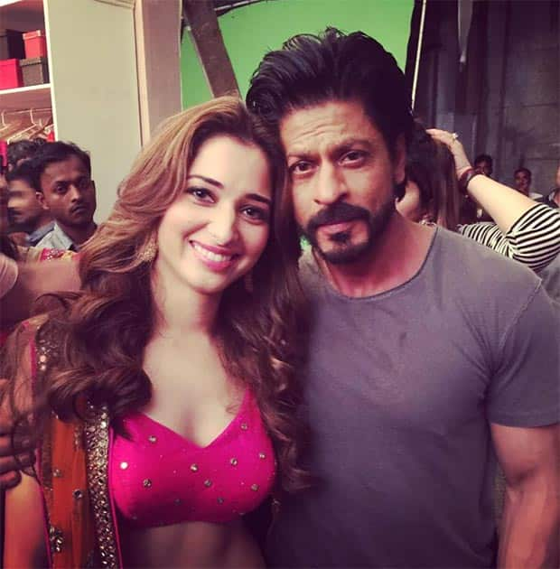 My fan moment @iamsrk you are a total inspiration such a pleasure working with you @Yepmedotcom Twitter@tamannaahspeaks