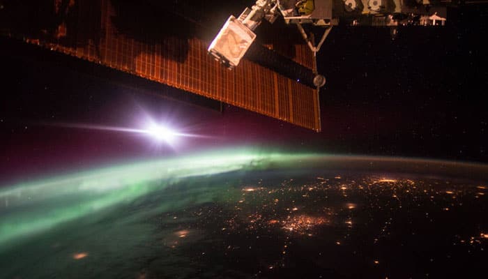 Picture: Scott Kelly shares incredible image of morning aurora taken from space station