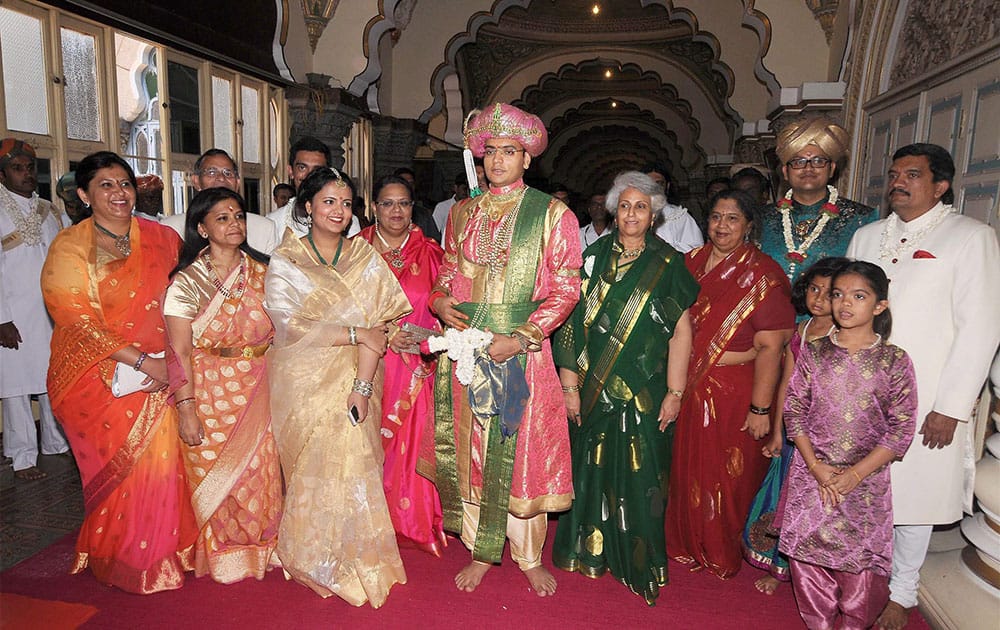 Yaduveer Krishnadatta Chamaraja Wadiyar at the start of the traditional Dasara of the Wadiyars in Mysore.