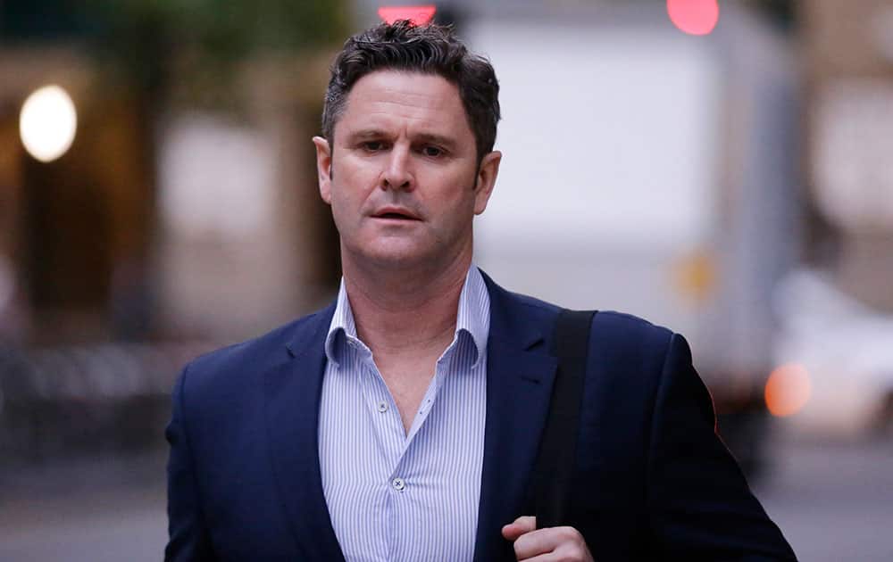 Former New Zealand cricketer Chris Cairns arrives at Southwark Crown Court to stand trial for perjury in London.