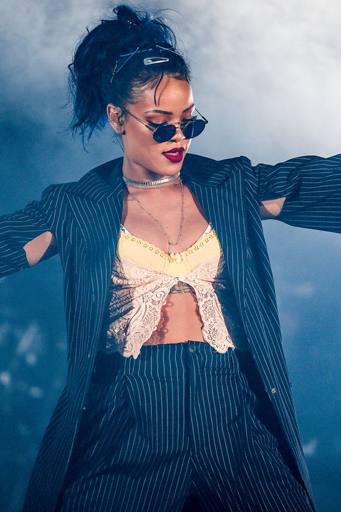 Rihanna performs at the We Can Survive Concert at the Hollywood Bowl in Los Angeles. 