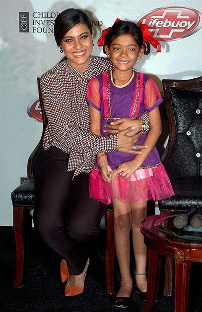 Bollywood actress Kajol during unveiling of a neonatal film in Mumbai.