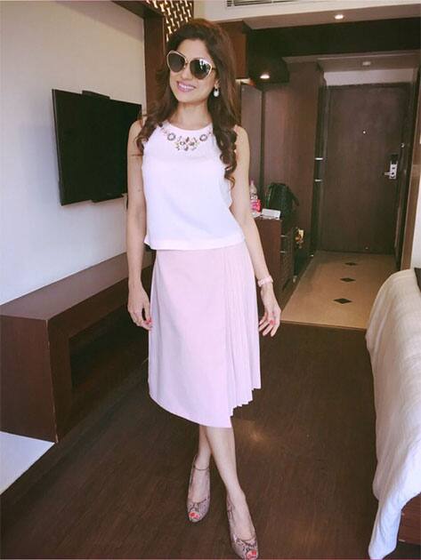 In Varanasi for the IGCL inauguration. Twitter@ShamitaShetty